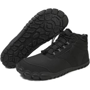 Hike Winter Footwear Barefoot Shoes Women Men Zero Drop Barefoot Hiking Boots Slip On Warm Waterproof Snow Boot Minimalist Wide Toe Ankle Booties Five Finger Hike Shoes Outdoor