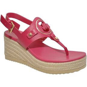 Michael Michael Kors Aubrey Cutout Leather Wedge Sandal in Kuwait