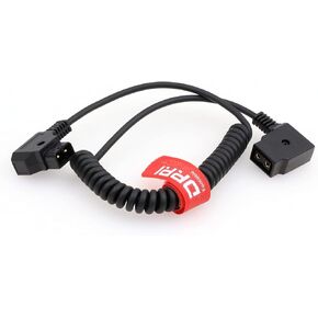 DRRI Dtap 2 Pin Male to Female Adapter Cable for DSLR Rig Anton Bauer Battery V-Mount (dtap-ptap TTC)
