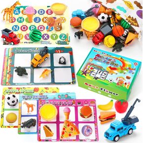 Sorting Toys for Toddlers, Montessori Toy, Autism Sensory Toys for 3 4 5 Year Old Kids Gift, Preschool Matching Learning Education Speech Therapy Toys, Alphabet Animal Dinosaur Fruit Vehicle Farm Toys