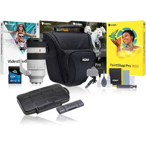 Sony FE 70-200mm F2.8 GM OSS II Full-Frame Telephoto Zoom G Master Lens with Fast Autofocus Bundle with 64GB Memory Card, Editing Software, Camera Case, and Accessories (5 Items)