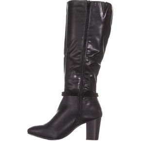 Karen Scott Womens Galee Faux Leather Knee-High Dress Boots