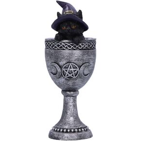 Nemesis Now Black Purrfect Witches Familiar Cats and Broomstick Figurine, 27.5cm