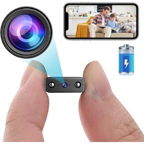 Smallest Wireless WiFi Battery Camera,HD1080P Security Camera,Portable HDVdeo Surveillance with Video Recording Live Feed Night Vision,Motion Detection,Cloud Storage for Security with iOS Android APP