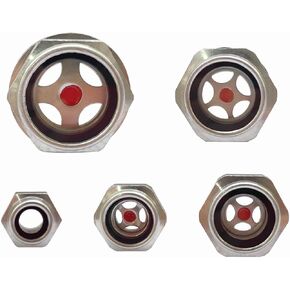 Air Compressor Oil Sight Glass G1/4'' G3/8'' G1/2'' G3/4'' G1'' 5pcs Level Gauge Compressor Sight Glass Oil Tank Gauge