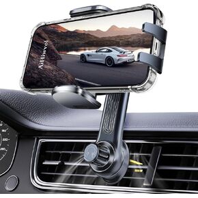 for Tesla Phone Mount Magnet, Magnetic Power Adjustable Phone Holder for Tesla Model 3/Y/X/S Screen, No Blocking View for Tesla iPhone Holder for iPhone 16/15/14/13/12 Plus Pro Max Series