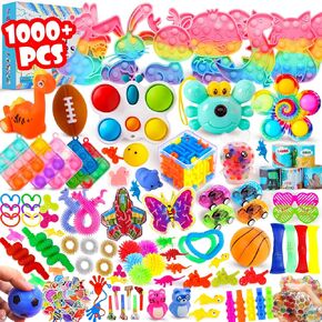25PCS Party Favors for Kids, Fidget Toys Bulk Its Birthday Party Favors for Kids Toddlers Adult, Classroom Prizes, Goodie Bag Stuffers,Treasure Chest Box,Cute Animal Push Bubble Pops Bulk Sensory Toys
