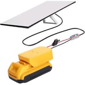 Starlink Mini DC Power Cable for Dewalt Battery, Compatible with Battery Adapter, with Fuses & Wire Terminals, Portable