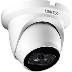كاميرا مراقبة سلكية Lorex 4K 8MP IP Dome PoE - داخلية/خارجية IP67 مقاومة للطقس، رؤية ليلية ملونة، الأشعة تحت الحمراء طويلة المدى، كشف الحركة الذكية (شخص/مركبة) والاستماع إلى الصوت