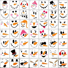 50 Pcs Halloween Pumpkins Carving Stencils Reusable Halloween Drawing Template for DIY Craft Drawing Painting Spraying Window Glass Wood Airbrush Walls Art Halloween Decoration