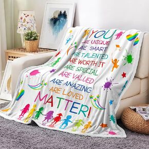 Baby Blanket for Girls Boys, 40x30 Inches Soft Baby Flannel Blankets with Clolrful Rainbow Polka Dots Pattern, Warm Blanket Bed Throws for Newborn, Infant, Babies, Colorful