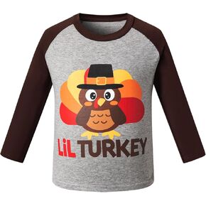 Toddler Baby Boy's Little Turkey T-shirt Thanksgiving Tee Shirt