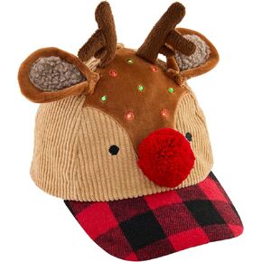 Mud Pie Kids Christmas Light Up Hat, Reindeer, toddler: 3T-5T