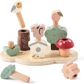 Pop Up Toy Color Sorting Wooden Toys | STEM Montessori Toys Color Matching Toys for Toddlers | Preschool Learning Educational Toys Birthday Gifts for Kids Boys Girls Ages 12 Months+