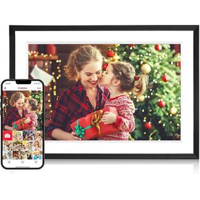15.6 Inch Digital Picture Frame 32GB WiFi Frameo Photo Frames Album Smart Electronic Calendar Display Load from Phone Touch Screen Christmas Wedding Family Birthday Gifts for Mom Women Wife Men