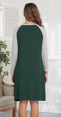 Xpenyo Women's Nursing Dress Fall Winter Long Sleeve Maternity Breastfeeding Knee Length Dress in Saudi Arabia