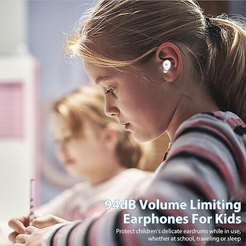 Kids Earbuds, Wireless Bluetooth Girls Boys Headphones with Microphones, 85dB Healthy Volume Control Protect Hearing, Lightweight, Waterproof, 30Hrs Playtime,Earphones for iPad Tablet Computers, Panda in Kuwait