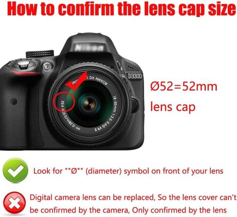 MOSTOS ; Brings Superior® || 52mm Lens Cap for Fujifilm Camera Lenses || Lens Cap for Fujifilm XC 15-45mm f/3.5-5.6 OIS PZ Lens and Fujifilm XF 35mm f/1.4 R Lens (52 mm Lens Cap) in Saudi Arabia