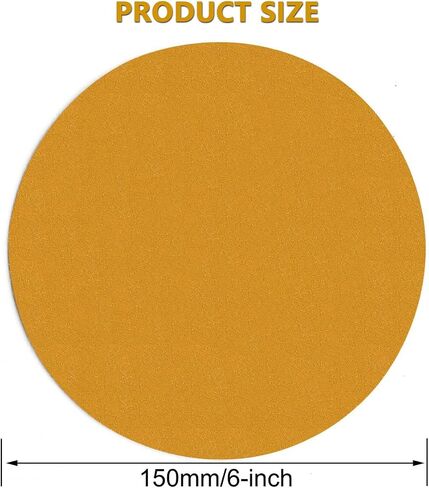 6 Inch Self Stick Sanding Discs for Grinder, Hook and Loop No Hole 400 Grit Sandpaper for Automotive and Woodworking(100-Pack) in Saudi Arabia