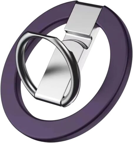 Magnetic Phone Ring Holder for Magsafe Finger Kickstand, 360° Rotation Metal Foldable Grip Car Mount Stand Compatible with iPhone 12/13/14/15 & Other Devices Use with Iron Ring in Saudi Arabia