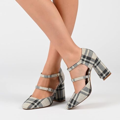 Journee Womens Isadorah Mary Jane Mid Block Heel Square Toe Pumps in Saudi Arabia