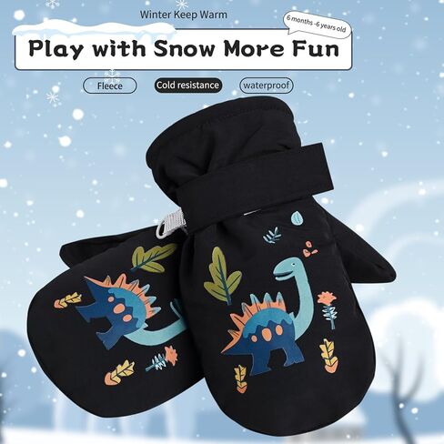 Baby Toddler Mittens, Boys Girls Winter Outdoor Gloves, Kids Easy-On Fleece Warm Mitterns in Saudi Arabia