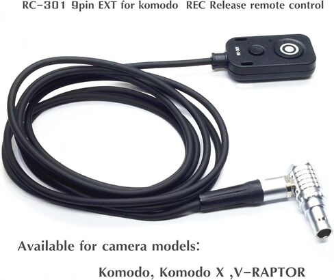 for Komodo Cable Camera Cable Release Cable RC301-9pin Shutter Cable Remote Control Small Button to Connect The Cable Camera Device Accessories Komodo/X/V-Raptor (RC301-9pin Komodo 4.9ft) in Saudi Arabia