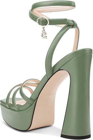 HDEUOLM Womens Chunky Block High Platform Heel Square Toe Sandals Ankle Strap Cross-Strap Buckle Prom Dress Summer 5.3 Inches Heels in Kuwait