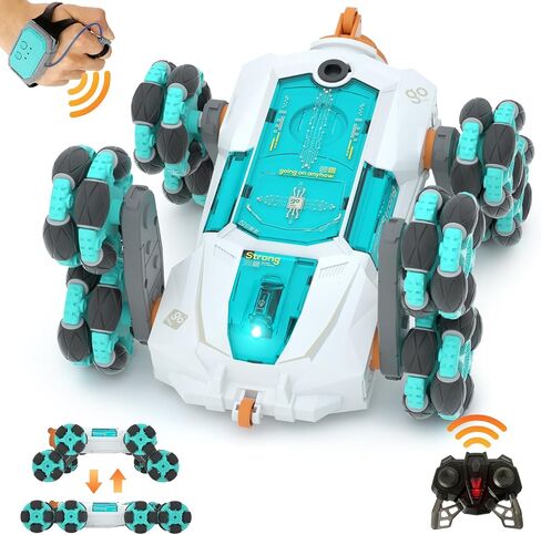 8WD سيارة حيلة RC يتم التحكم فيها يدويًا، سيارة زاحفة للتحكم عن بعد بمستشعر للإيماءات للأولاد الذين تتراوح أعمارهم بين 8-13 عامًا، ألعاب تسلق 2.4 جيجا هرتز للأطفال من سن 6 إلى 10 و11 و12 عامًا، هدايا عيد الميلاد للأولاد والبنات in Saudi Arabia