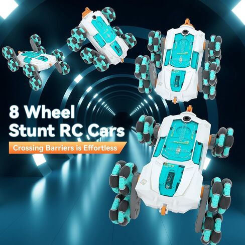 8WD سيارة حيلة RC يتم التحكم فيها يدويًا، سيارة زاحفة للتحكم عن بعد بمستشعر للإيماءات للأولاد الذين تتراوح أعمارهم بين 8-13 عامًا، ألعاب تسلق 2.4 جيجا هرتز للأطفال من سن 6 إلى 10 و11 و12 عامًا، هدايا عيد الميلاد للأولاد والبنات in Saudi Arabia
