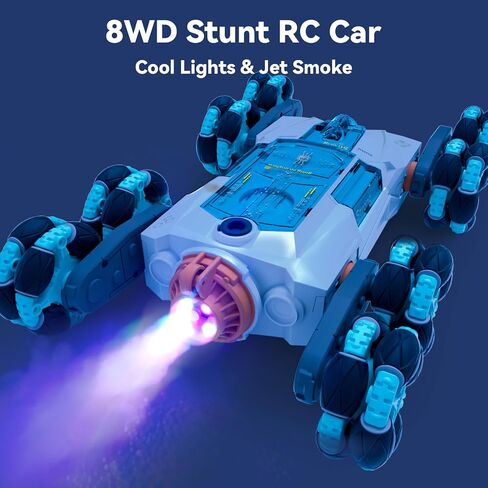 8WD سيارة حيلة RC يتم التحكم فيها يدويًا، سيارة زاحفة للتحكم عن بعد بمستشعر للإيماءات للأولاد الذين تتراوح أعمارهم بين 8-13 عامًا، ألعاب تسلق 2.4 جيجا هرتز للأطفال من سن 6 إلى 10 و11 و12 عامًا، هدايا عيد الميلاد للأولاد والبنات in Saudi Arabia