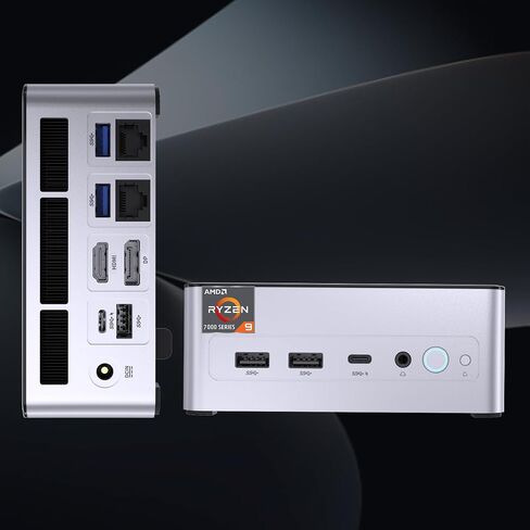 Machcreator Business Mini Desktop، الجيل الثالث عشر Intel i7-13620H، ذاكرة الوصول العشوائي DDR5 سعة 32 جيجابايت، SSD 2 تيرابايت، دعم شاشة مزدوجة 4K، HDMI، منفذ DP، النوع C، إيثرنت RJ-45، Wi-Fi 6، Windows 11 Pro، رمادي in Saudi Arabia