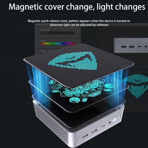 Machcreator Business Mini Desktop، الجيل الثالث عشر Intel i7-13620H، ذاكرة الوصول العشوائي DDR5 سعة 32 جيجابايت، SSD 2 تيرابايت، دعم شاشة مزدوجة 4K، HDMI، منفذ DP، النوع C، إيثرنت RJ-45، Wi-Fi 6، Windows 11 Pro، رمادي in Saudi Arabia