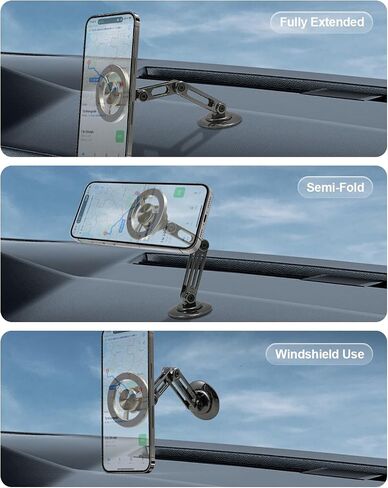 Magnetic Phone Holder for Car,Fits MagSafe Car Mount[Universal 360° PRO Rotation] Hands Free Car Holder Mount for Dashboard,Magnet Phone Holder for Mobile Phones,Car Gifts in Saudi Arabia