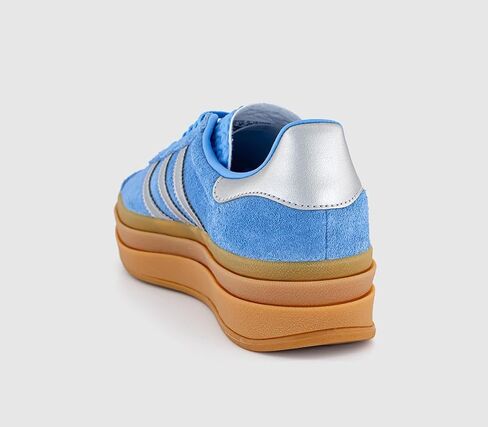 adidas Gazelle Bold Womens Sneakers, Blue Burst/Silver Metallic/Aurora Ink, Size 5.5 in Saudi Arabia