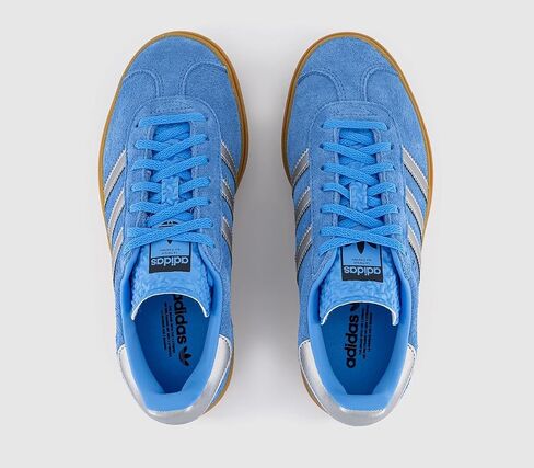 adidas Gazelle Bold Womens Sneakers, Blue Burst/Silver Metallic/Aurora Ink, Size 5.5 in Saudi Arabia
