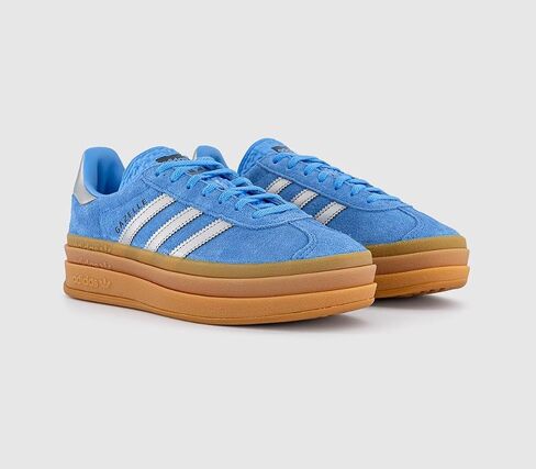 adidas Gazelle Bold Womens Sneakers, Blue Burst/Silver Metallic/Aurora Ink, Size 5.5 in Saudi Arabia