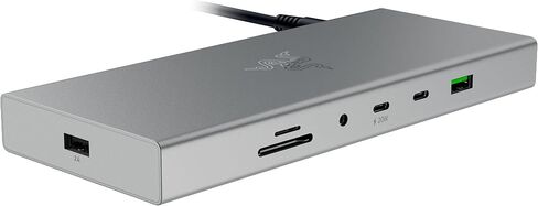 Razer USB 4 Dock, 14 Ports, Windows & Mac Compatible, Black | USB-C, USB-A, HDMI, DP, Ethernet, SD, 3.5mm, Dual Monitor (4K 120 Hz), Laptop & Phone Fast Charge, Durable Lightweight Casing in Saudi Arabia