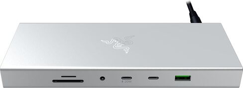 Razer USB 4 Dock, 14 Ports, Windows & Mac Compatible, Black | USB-C, USB-A, HDMI, DP, Ethernet, SD, 3.5mm, Dual Monitor (4K 120 Hz), Laptop & Phone Fast Charge, Durable Lightweight Casing in Saudi Arabia