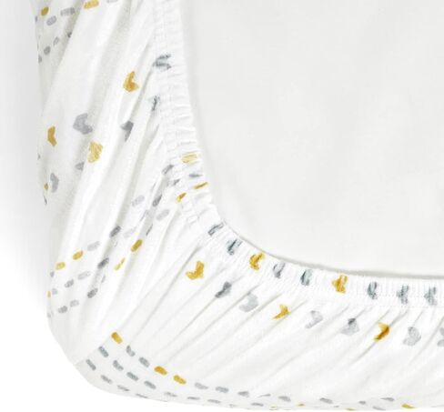 ملاءة سرير أطفال من Lush Decor Baby Hygge Geo Modern ناعمة وقطيفة، مقاس 52 بوصة × 28 بوصة × 9 بوصة، أصفر in Kuwait