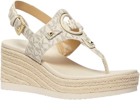 Michael Michael Kors Aubrey Cutout Leather Wedge Sandal in Saudi Arabia