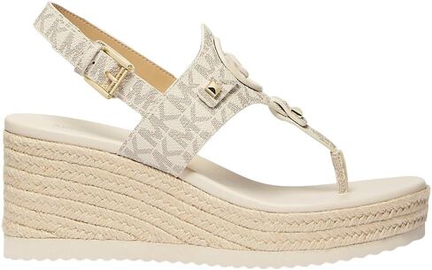 Michael Michael Kors Aubrey Cutout Leather Wedge Sandal in Saudi Arabia