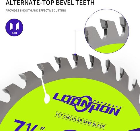 7-1/4'' Circular Saw Blades with x5/8''Arbor,40 Tooth Alloy Steel TCT Cutting Disc for Cuts Hard & Soft Wood,Chipboard & Plywood,2PC in Saudi Arabia
