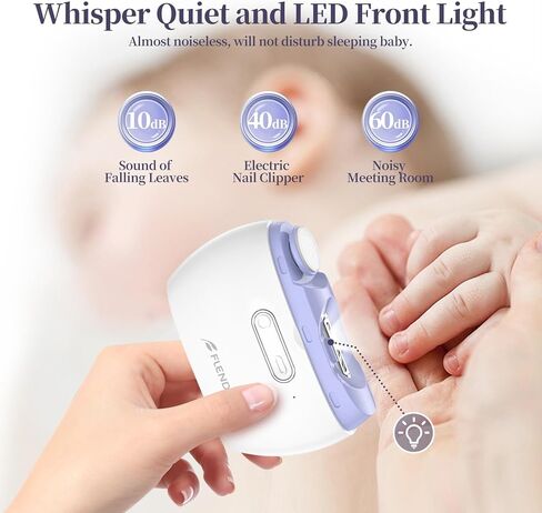 مقص أظافر كهربائي، ملمع أظافر 2 في 1، مقص أظافر أوتوماتيكي بسرعتين، مبرد أظافر مع ضوء، مجموعة مانيكير للنساء مقصات أظافر للأطفال الصغار وكبار السن والأيدي الضعيفة in Kuwait