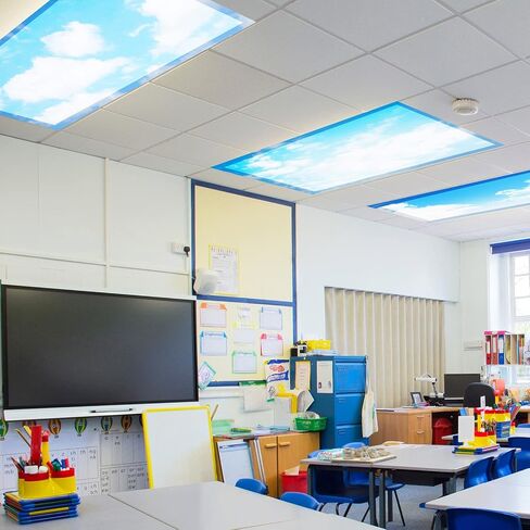 Retisee 16 Pcs Fluorescent Light Covers Led Drop Ceiling Light Decoration for Classroom Office Eliminate Harsh Glare Causing Eyestrain and Headaches (Autumn Forest) in Saudi Arabia