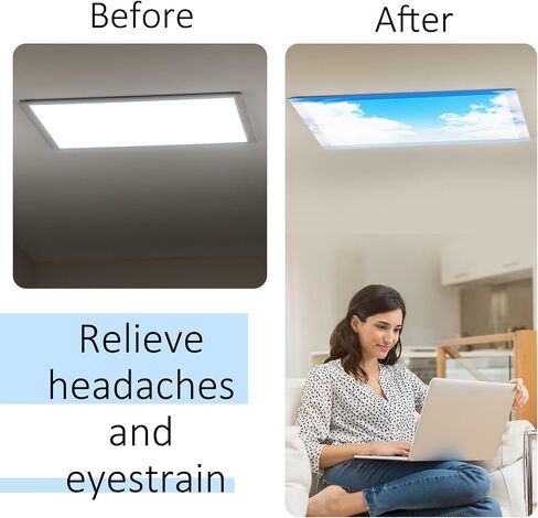 Retisee 16 Pcs Fluorescent Light Covers Led Drop Ceiling Light Decoration for Classroom Office Eliminate Harsh Glare Causing Eyestrain and Headaches (Autumn Forest) in Saudi Arabia