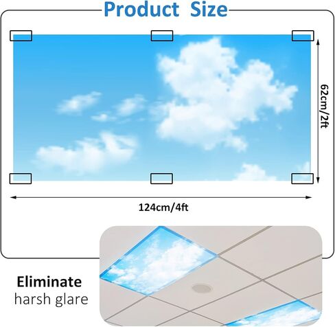 Retisee 16 Pcs Fluorescent Light Covers Led Drop Ceiling Light Decoration for Classroom Office Eliminate Harsh Glare Causing Eyestrain and Headaches (Autumn Forest) in Saudi Arabia