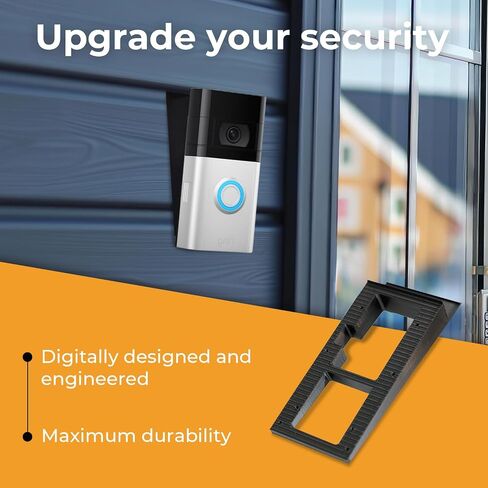 SplashNColor No-Drill Ring Doorbell Mount for Vinyl Siding, Compatible with Ring Doorbell 1, 2, 3, 4 and Battery Models – Easy No-Holes Installation for Apartment and HOA-Friendly Setup in Saudi Arabia