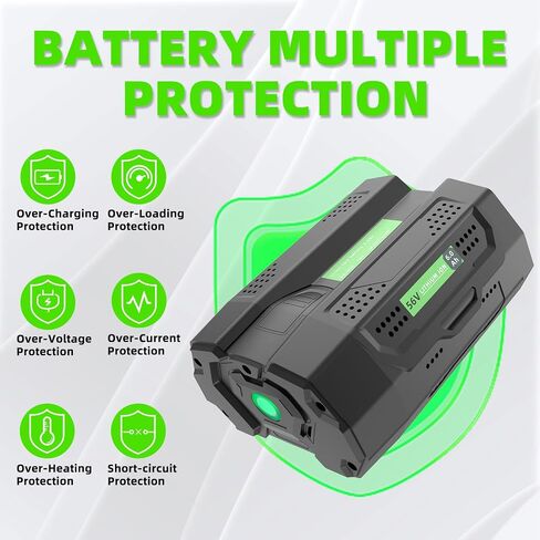 56V 6.0Ah Replacement for EGO Battery Compatible with EGO 56V Batttery BA2800 BA2800T BA4200T BA1400 BA5600T BA2242T Compatible with EGO Bettery 56V Power Tools ST1511T LB7654 ST1623T MHC1502 ST1502LB in Saudi Arabia