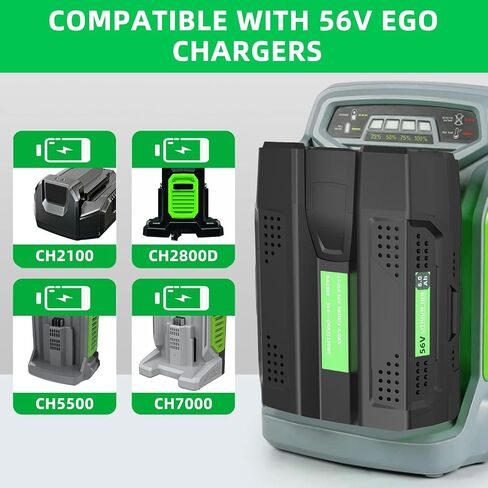 56V 6.0Ah Replacement for EGO Battery Compatible with EGO 56V Batttery BA2800 BA2800T BA4200T BA1400 BA5600T BA2242T Compatible with EGO Bettery 56V Power Tools ST1511T LB7654 ST1623T MHC1502 ST1502LB in Saudi Arabia